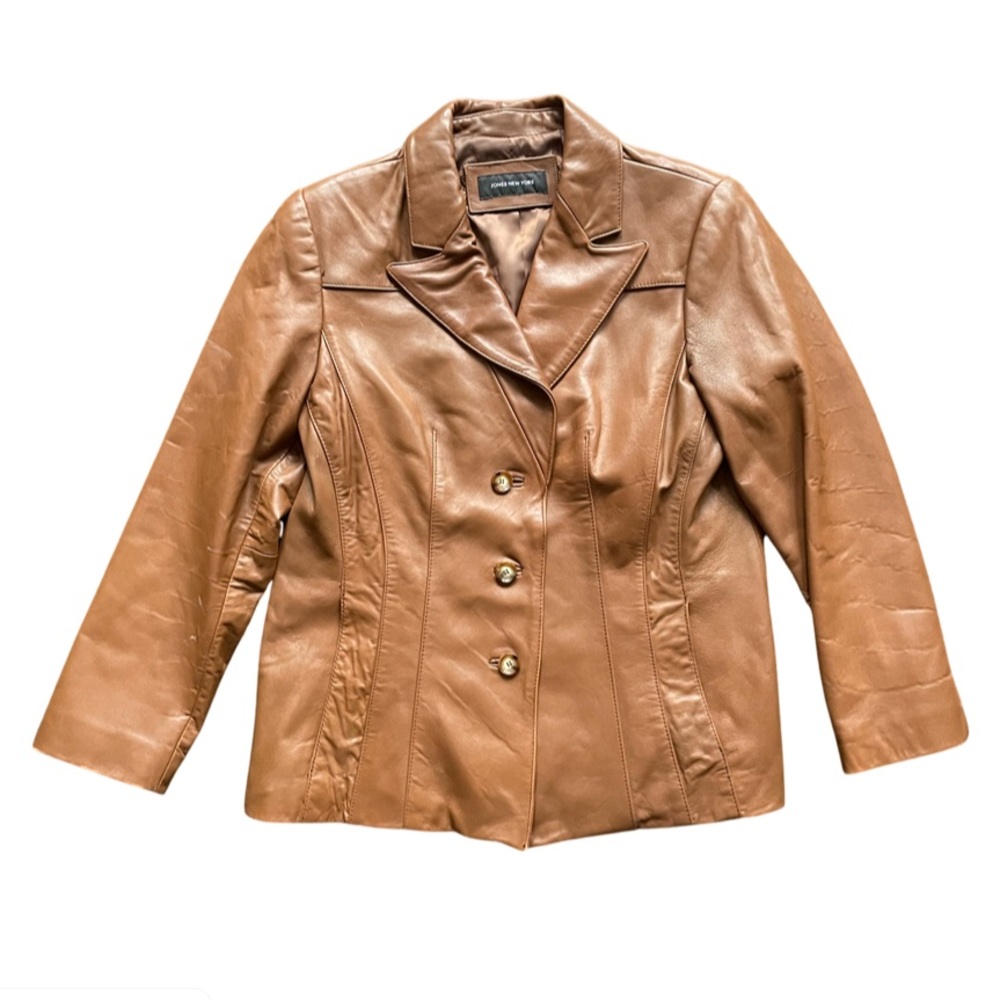 Jones New York Brown Leather Jacket